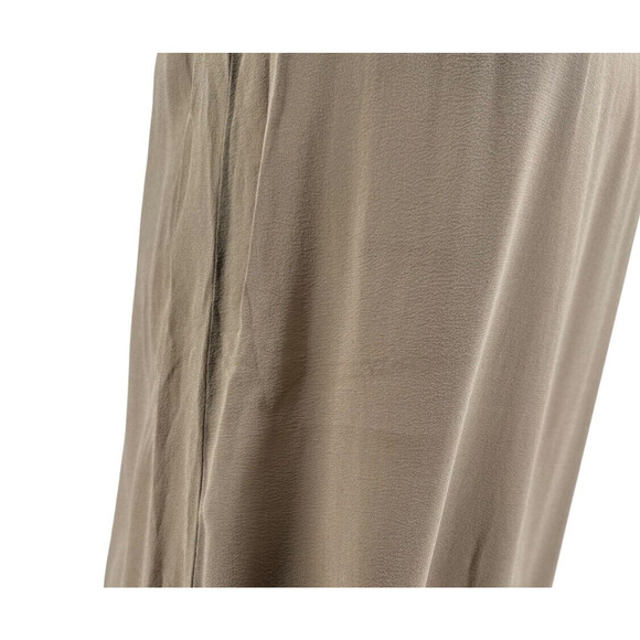 Kristensen Du Nord Women's Tan Silk Sheer Sleeveless Slip Dress Size 2 (Medium) - Picture 4 of 6